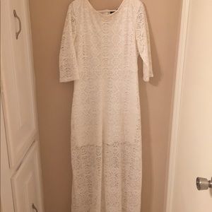 White Lace Long-sleeve Formal Dress LAST MARKDOWN
